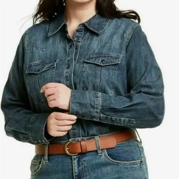 “Nili Lotan for Target” denim shirt; size XXS; NWOT - Picture 4 of 8